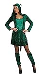 Kostüm Krokodil Frau Kleid grün Tierkostüm Fasching Karneval Reptiel (Large)