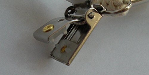 2 Geschirrtuch Clips – Tuch Aufhänger-Halter Klammern, geflochten, Loop Baumwolle - 5