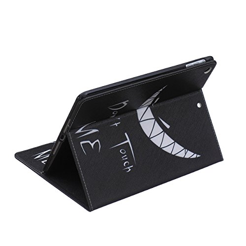 iPad Air Hülle, Deenor Bunt Painting und Stilvoll Brieftasche Tasche PU Leder Flip Protective Stand Tasche Schutzhülle Hülle für Apple iPad Air (2013 Version).[Evil Smile] - 5