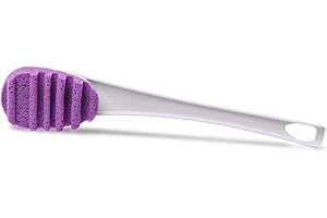 martini SPA - Hygiene+ - Spazzola corpo con spugna massaggio in poliuretano agli ioni d'argento, colore casuale, 45x8.5x4.5cm, 90g, 1 unità