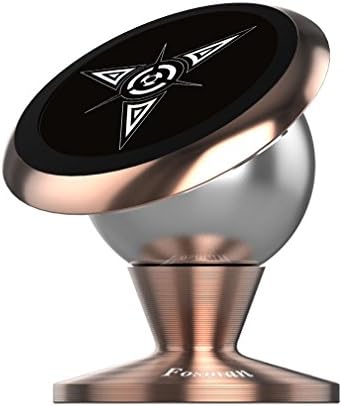 Fosman Universal 360 Rotatable Magnetic Car Mount For iPhone Samsung Sat Nav (42mm Tri RoseGold)