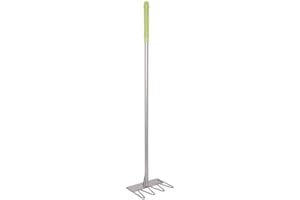 Red Gorilla Tubtrug Tidee Rake 80cm Lightweight Steel with Pistachio Plastic Grip for Stable Hay Bedding or Garden Use