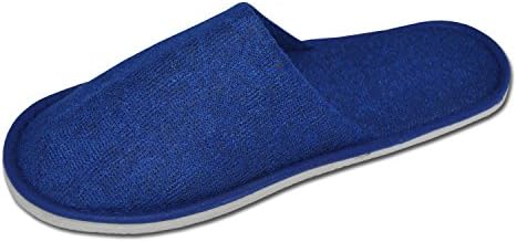 Blue Deluxe Soft Travel Slippers (Pack of 3)