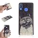 Produktbild Everainy Huawei nova 3 Hülle Silikon Bumper Gummi Cover Hüllen für Huawei nova 3 Handyhülle Prägen Stoßfest TPU Gel Stoßstange Schutzhülle (Grau Katze)