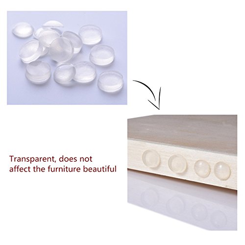 Outus Transparent Rubber Fuß Klebstoff Stoßstange Pad Selbstklebend Stoßstange Stimme Dämpfung Türstoßstangen, Zylindrisch, Halbförmig, 90 Stück - 4