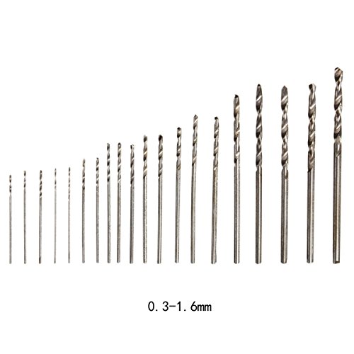Latinaric Mini Bohrer Set Spiralbohrer Werkzeuge 0.3mm-1.6mm HSS High Speed Metallbohrer - 4