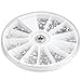 SODIAL(R) 3000 Pcs Crystal Glitter Rhinestone Nail Art Tips Decoration 2mm+Wheel Beauty