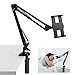Price comparison product image Clamp Mount Tablet Stand for iPad and iPhone, Universal 360°Rotating Flexible Aluminum Alloy Long Arm Lazy Holder Support 4-12.9 Inch Cell Phone and Tables for Bed Desktop Car Black