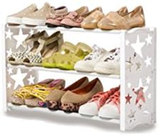 LUYIASI Dormitory White Small Shoe Rack Stainless Steel Assembly Multi - Storey Children 's Simple Shoe Home Economy Rack ( Color : White )