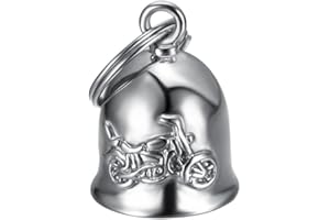 BOBIJOO JEWELRY - Clochette moto Porte bonheur Protecteur Acier inoxydable Chrome Biker