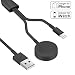 Produktbild SIMPFUN Replacement Ladekabel Qi Induktive Ladestation Kompatibel für Apple i Watch, Serie 4,3,2,1, 2 in 1 Ladekabel Kompatibel für iPhone XS/XR/X/ 8/8 Plus/7 Plus / 7/6 / 5 / iPod und Weitere