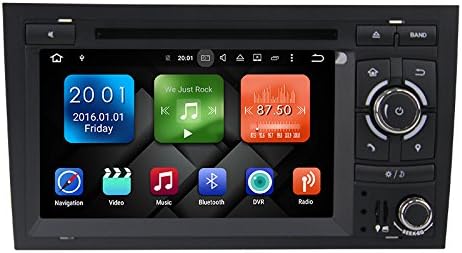 7 Inch 2 Din Android 6.0 Nougat 2GB RAM 32GB Octa Core for Audi A4 2002-2007 S4 RS4 8E 8F B9 B7 RNS-E Support Bluetooth WIFI SD/USB AV-IN DVR OBD2 with Backup Camera