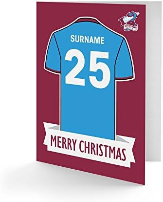 Scunthorpe United FC Official Personalised Shirt Christmas Card
