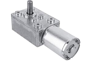 HILITAND Moteur à engrenages 12 V moteur de réduction à vis sans fin réversible à couple élevé CW/CCW pour fenêtre et treuil miniature(20RPM)