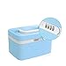 Produktbild Evertop Kosmetik Organizer Zahlenschloss Aufwahrungbox tragbare Make Up Aufbewahrung ABS Kosmetikkoffer mit Zahlencode (Cyan)