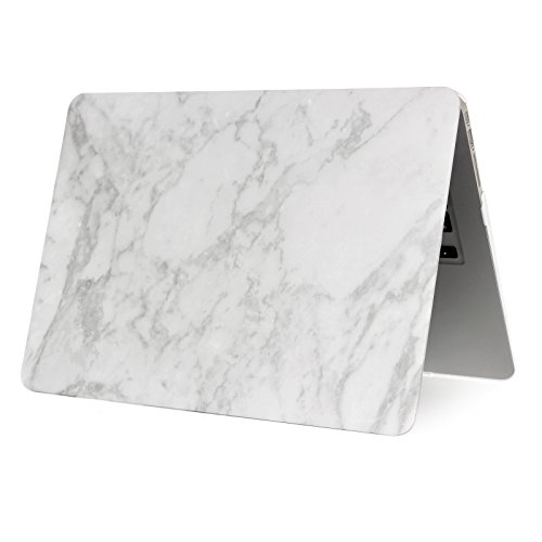 Macbook 12 Inch New Hülle(A1534),SongNi® Rubber Coated for MacBook White Marble Pattern Rubber Coated Hard Shell Cover Protector for Macbook 12 inch with Retina display(Marble-White) - 2