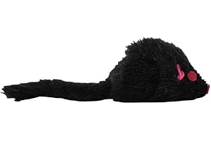 TEBI Souris interactives pour chats en peluche qui couine - Jouet d'entraînement pour chatons d'intérieur - Fournitures pour animaux domestiques - Souris interactives - Hochet pour chat - Jouet pour chat