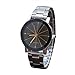 Produktbild Couple Wristwatch, Kingwo Fashion Women Men Stainless Steel Band Analog Gear Quartz Movement Wrist Watch For Lovers (Black Men)