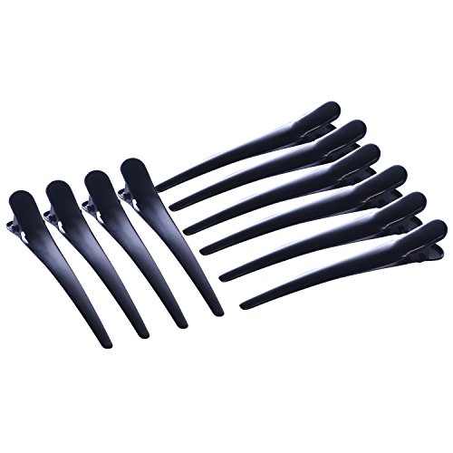 Mudder 10 Stück Haarspange Haar Klammer Ente Zähne Bögen Krokodil Haarspange, Metall, Schwarz - 2