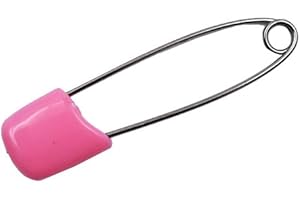 CCIDEA Kcopo Bread Head Child Plastic Head Cloth Nappy Pins Assorted Color Plastic Head Diaper Safety Pins Pink Yellow Blue Secure Hold Clip Locking Cloth Pack of 6)