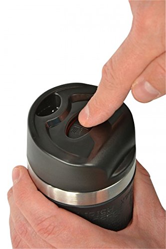 WELLGRO® Thermobecher 400 ml – Edelstahl – BPA-frei – Isolierbecher – Farbe wählbar, Farbe:Schwarz - 4