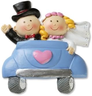 Hochzeit Dekoration Wedding Couple In Car Wedding Couple * 2D *** Cake Shape Cake Topper Centerpiece