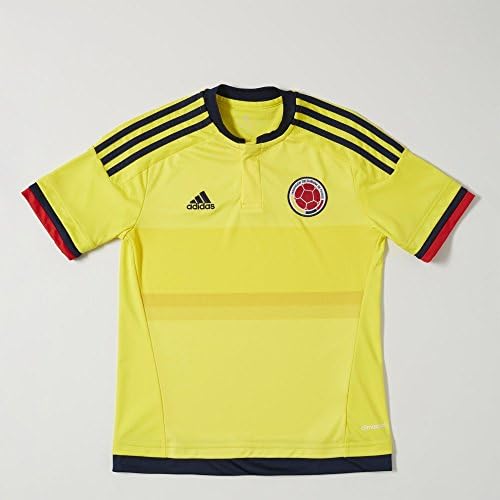 Adidas Colombia 2015 Youth Home Jersey(Bright Yellow, Core Navy)( X-Large)