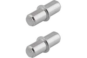 Sunnysam Soporte para estante de 5 mm, 80 unidades con anillo para taladrar, soporte para estante de 5 mm, de acero macizo niquelado