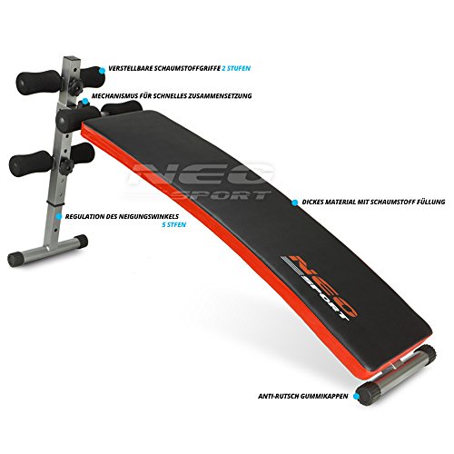 Sit-Up Bank Neo-Sport NS-09 FITNESSGERÄT RÜCKENTRAINER BAUCHTRAINER SITUP - 5
