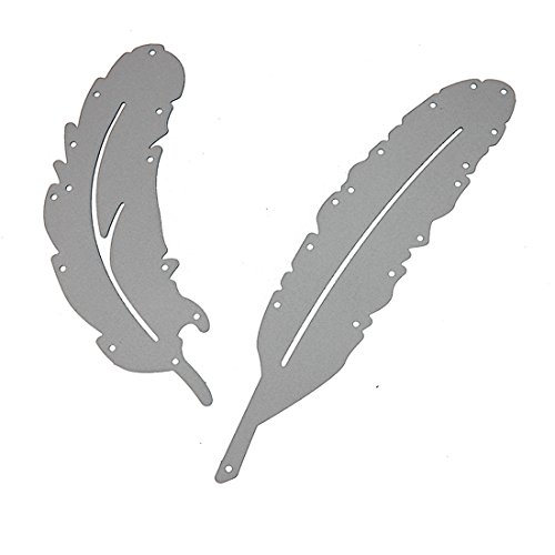 Souarts Stanzschablonen Metall Schneiden Schablonen für DIY Scrapbooking Album Schneiden Schablonen Papier Karten Sammelalbum Dekor Feder - 3
