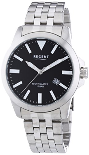 Regent Herren-Armbanduhr XL Analog Quarz Edelstahl 11150555 Regent Herren-Armbanduhr XL Analog Quarz Edelstahl 11150555