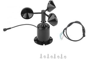 ARECAIOT Polycarbonate Body Wind Speed Sensor 4-20mA Output Wind Speed Transmitter Anemometer