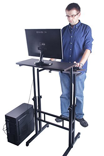 Delicol 2015 New Multifunctional Adjustable Removable Computer Laptop Stand Desk Working Table (black walnut) by Delicol