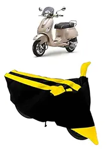 SHIVRAT Semi Waterpoof & UV Protection Bike Scooter Cover Made for Piaggio Vespa VXL Bike Dustproof Fabric (Yellow)