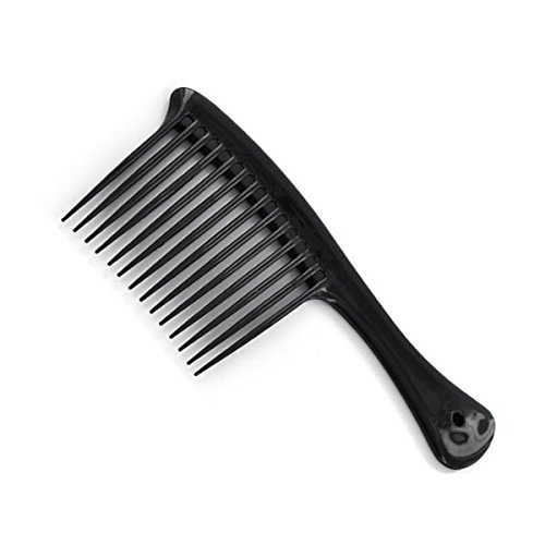 Mytoptrendz® Long Large Tooth Shampoo Detangle Comb Rake Handle Hair Comb (Black Long Teeth style 4)