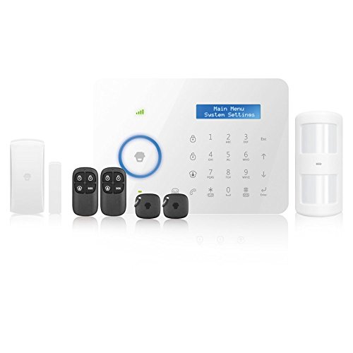 CHUANGO CG-B11 - Kit Sistema de Alarma PSTN Dual, gsm/telefónica por Cable, Sirena incluida, Color Blanco