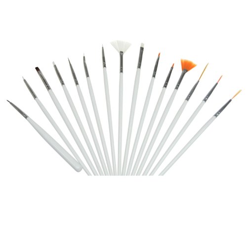15x UV-Gel Nagel Pinsel Nagel Art Nail Art Brush + 5x Dotting Pinsel+ Etuie - 3