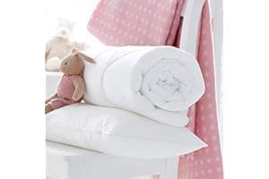 Value Comfort Home Luxury Nursery Baby Toddler Junior Cot Bed Anti-Allergy Super Soft Microfibre Feels like Down Duvet Quilt or Pillow Cot Duvet 9.0 tog + Pillow