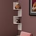 Custom Decor Corner Mount Wall Shelves Zigzag Shape Rack- Purely Laminated -White RS.899.00