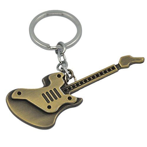 Mini antike Gitarre geformte Metall Schlüsselanhänger Keychain Schlüsselanhänger - 2