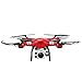 Produktbild Bescita RC Quadcopter 1080P Weitwinkelobjektiv 270 Grad Drehende HD Kamera Drone FPV Geschenk UFO Spielzeug (rot)