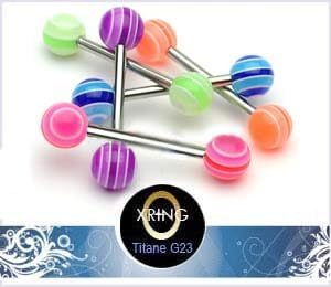 Piercing Straight Bar Titanium comete-rose Barbie