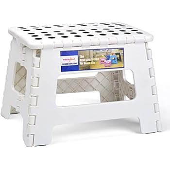 axentia Klapphocker, aus Kunststoff, Faltbarer Tritthocker stabil bis