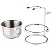 VERY100 Stainless Steel Shaving Stand 4.8" and Shaving Soap Bowl Dia 3.4" Pro Barber Shaving Kits