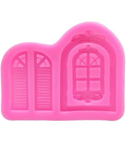 Moule à Fondant Silicone Jardin Féerique - Motifs Nain, Fenêtre, Porte, Pour Décorations Gâteaux, Cupcakes