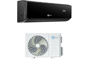 NAICON Climatizzatore Condizionatore Diloc Over Black 12000 BTU inverter monosplit Nero in R32 D.OVER12WB in A+++ (A++/A+) Wifi integrato in Pompa di Calore