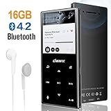 CFZC Lecteur MP3 16 Go, Lecteur MP3 avec Bluetooth Portable Lossless MP4 Lecteur de Musique avec FM Radio Voice Record-Support 128 Go Fente pour Carte Micro SD