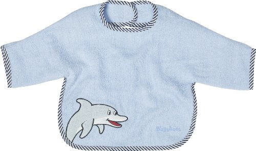 Playshoes 507464 Aermel-Laetzchen aus Webfrottier, Motiv Delphin, Mae, circa 39 x 30 cm bleu