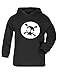 Skull Cutout Baby/kids Hoodie Black & White 3 - 6 Months