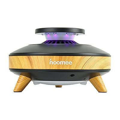 HOOMEE Piège Lumineux Anti-moustiques, Sans Polluants, Sans Produits Chimiques Efficace Contre Les Insectes Volants, Avec Capteur de Lumière, 3 Vitesses, Insectifuge Électrique Intérieur Avec Câble USB